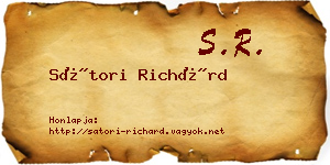 Sátori Richárd névjegykártya