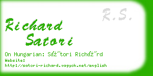 richard satori business card